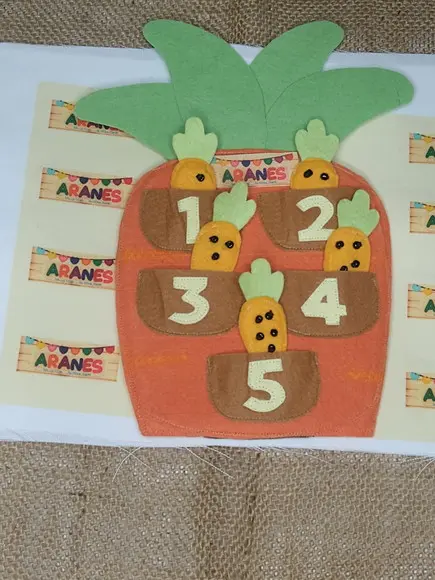 Casinha Cenoura Numérica - Brinquedo Pedagógico