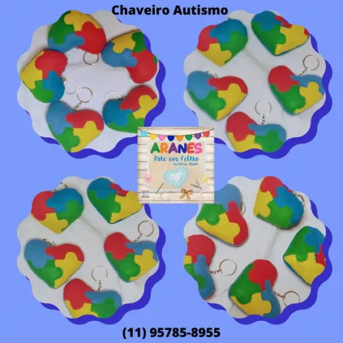 Chaveiro Autismo em Feltro