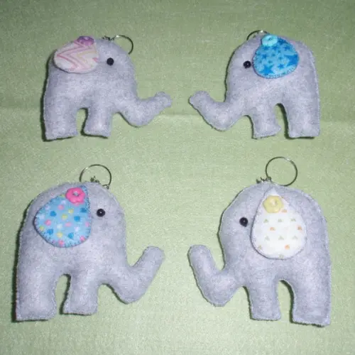Chaveiro Elefante de Feltro