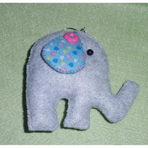 Chaveiro Elefante de Feltro
