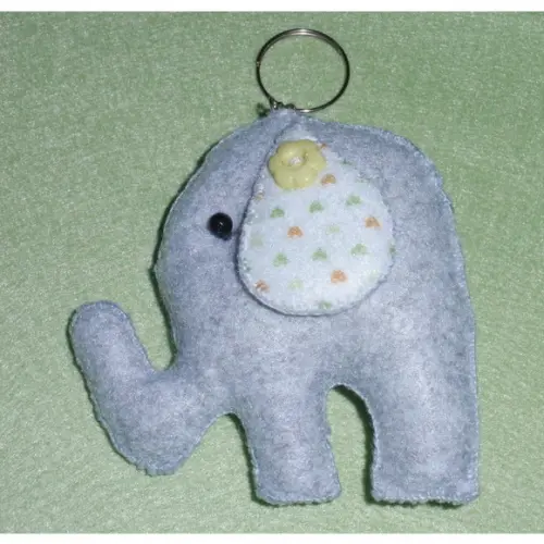 Chaveiro Elefante de Feltro
