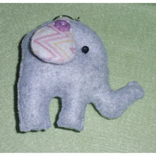Chaveiro Elefante de Feltro