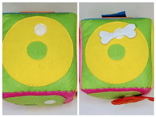 Cubo das Vogais em Feltro - Brinquedo Pedagógico