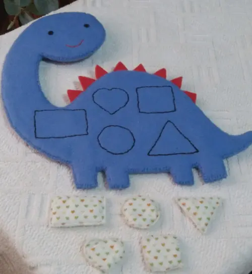Dino Encaixe em Feltro 24 x 24 cm