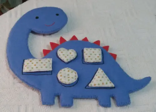 Dino Encaixe em Feltro 24 x 24 cm