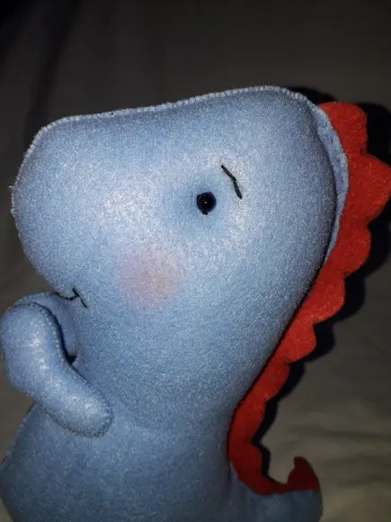 Dinossauro Tiranossauro Rex em Feltro - 18 cm