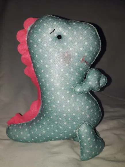 Dinossauro Tiranossauro Rex em Feltro - 18 cm