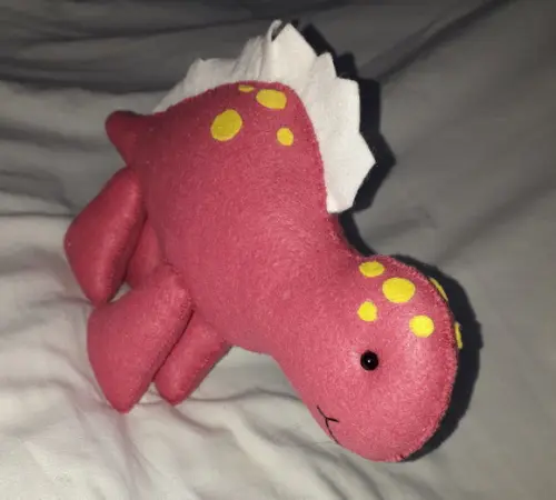 Dinossauro Stegossarus em Feltro - 18 cm