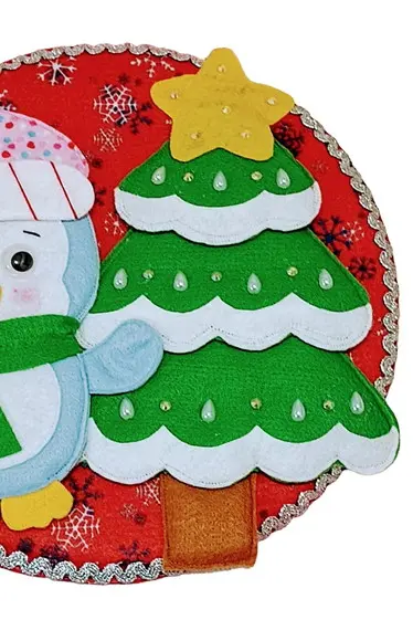 Enfeite de Porta - Quadro Natalino Pinguim