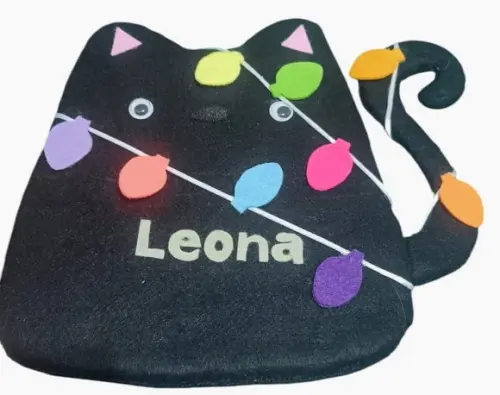 Enfeite de Porta Natalino de Gatinho