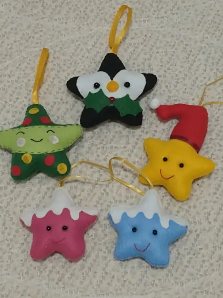 Kit Estrelinhas de Natal 1 - 5 Peças