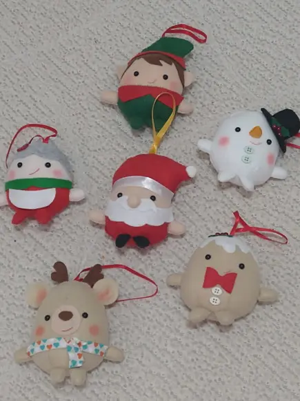 Kit Puffys de Natal Nª 42 - Pingentes em Feltro