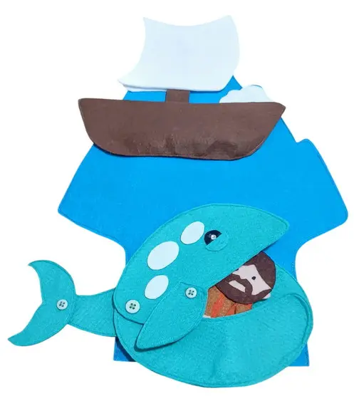 Luva Pedagógica Cristã Jonas e o Grande Peixe