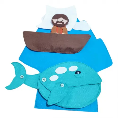 Luva Pedagógica Cristã Jonas e o Grande Peixe