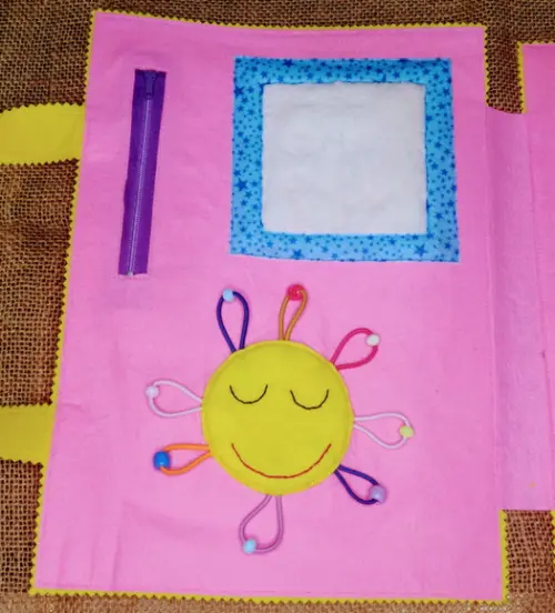 Maleta Sensorial Amarelo e Rosa - Brinquedo Lúdico