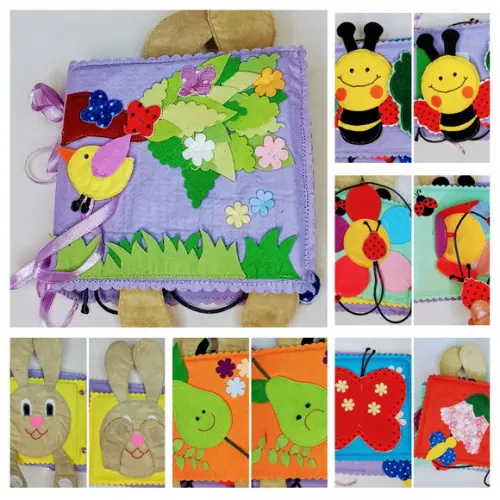 Mini Quiet Book Baby - Livro Pedagógico em Feltro