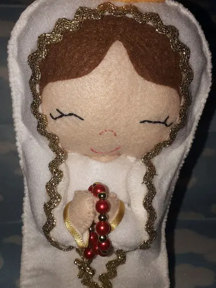 Nossa Senhora de Fátima em Feltro - 25cm