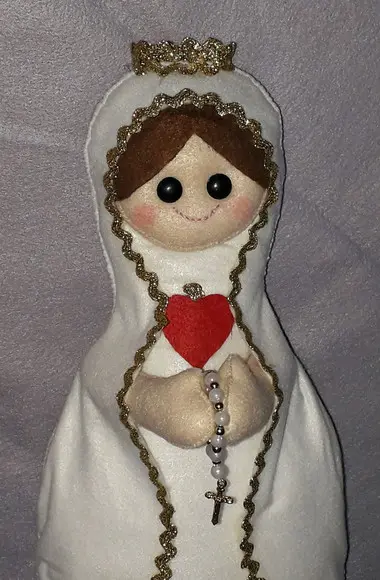 Nossa Senhora de Fátima em Feltro - 30 cm