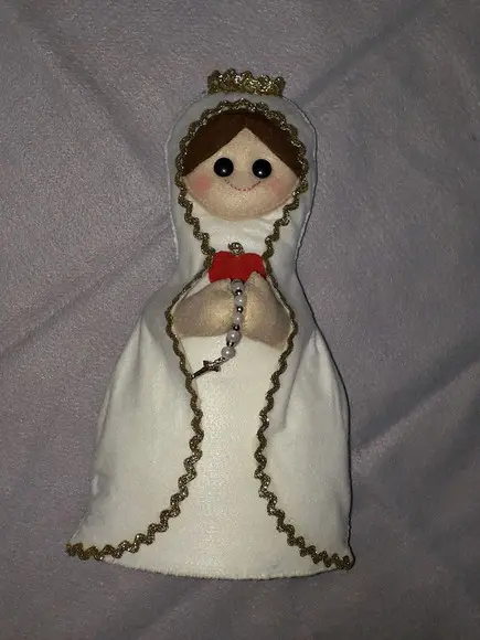 Nossa Senhora de Fátima em Feltro - 30 cm