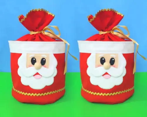 Porta Panetone Noel em Feltro