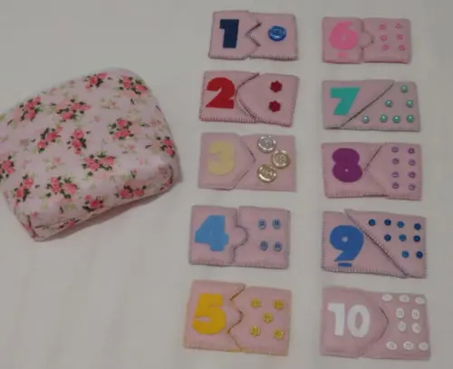 Quebra Cabeça de Números em Feltro
