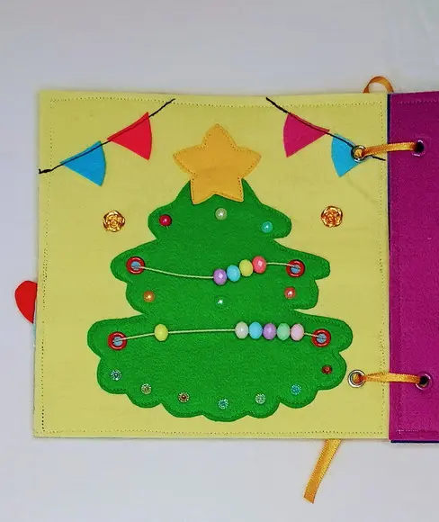 Quiet Book Natal 2 - Livro Sensorial