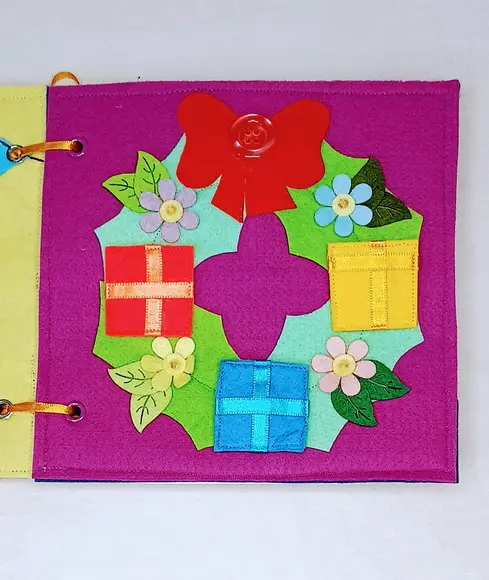 Quiet Book Natal 2 - Livro Sensorial