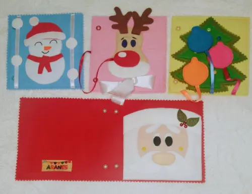 Quiet Book Natal Vermelho - Livro Sensorial