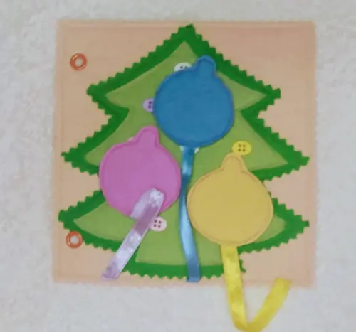 Quiet Book Natal Azul - Livro Sensorial