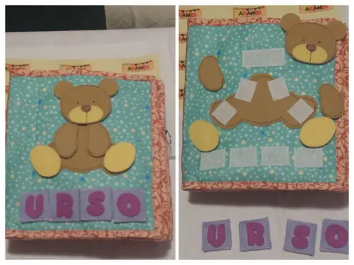 Quiet Book Urso - Livro Sensorial