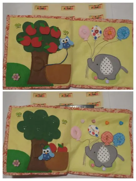 Quiet Book Urso - Livro Sensorial