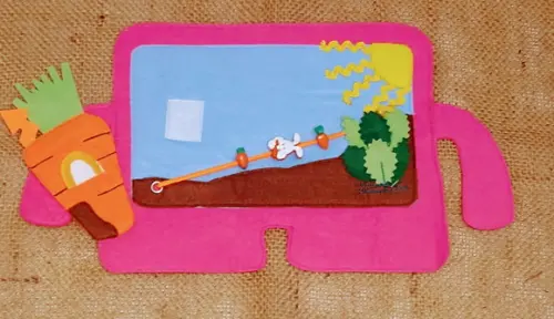 Tablet do Bem Pink em Feltro - Brinquedo Pedagógico