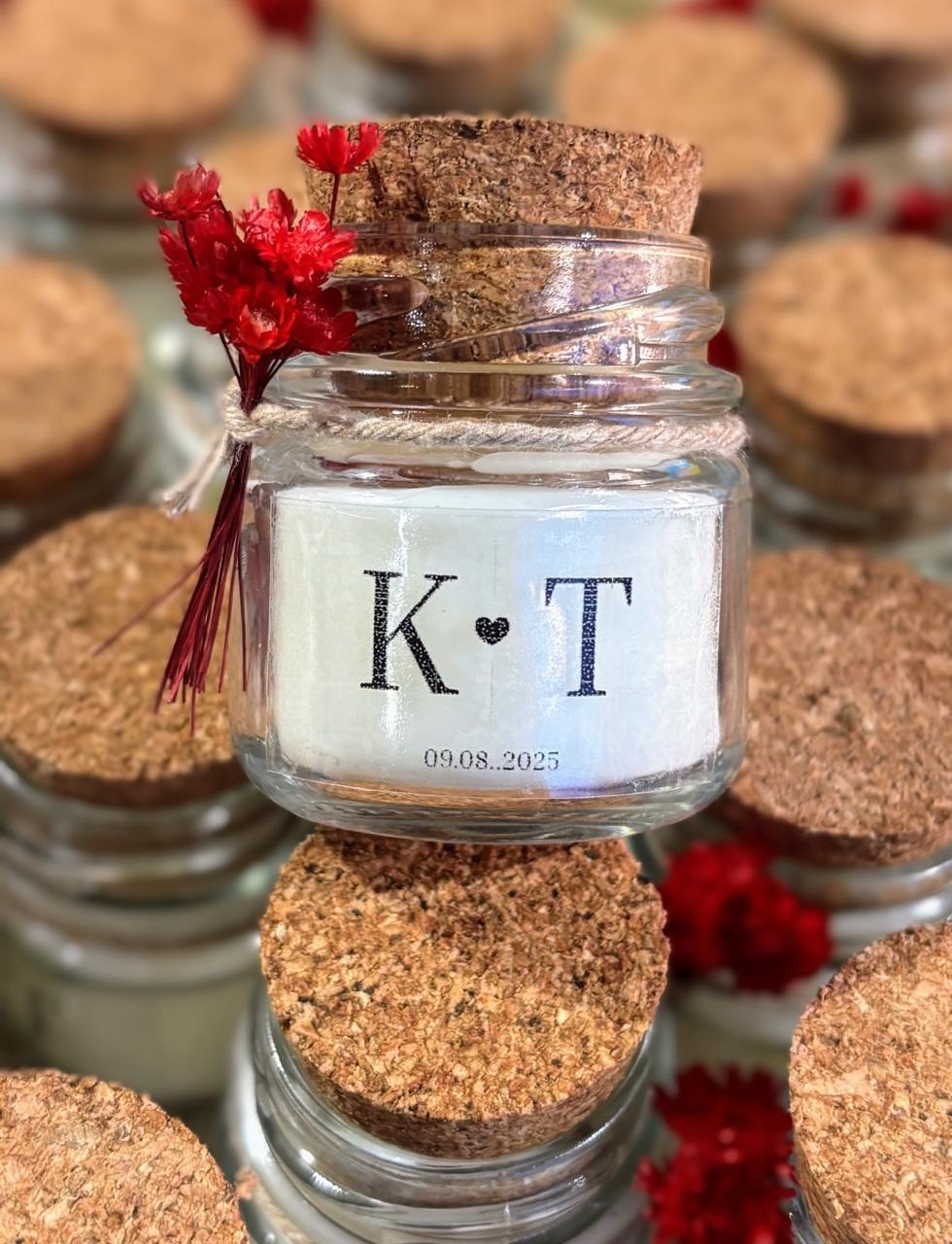 Velas Aromatizadas Personalizada com flores
