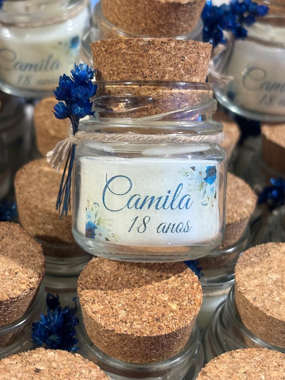Velas Aromatizadas Personalizada com flores