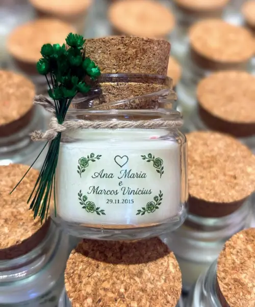 Velas Aromatizadas Personalizada com flores