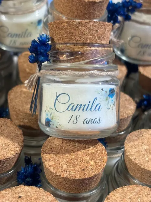 Velas Aromatizadas Personalizada com flores