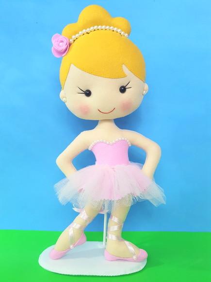 Bailarina em feltro