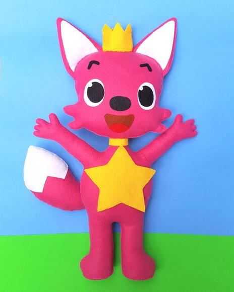 Kit Baby Shark em Feltro - 6 personagens