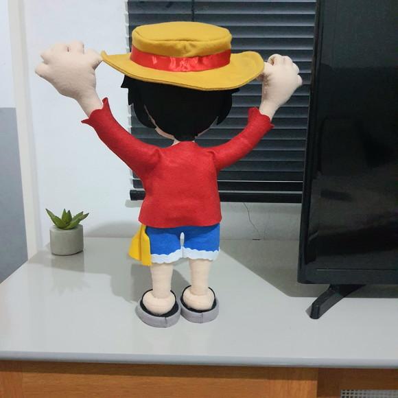 Luffy One Piece em Feltro 35cm