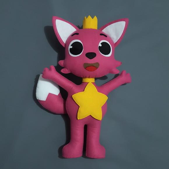 Raposa Pink Fong em Feltro