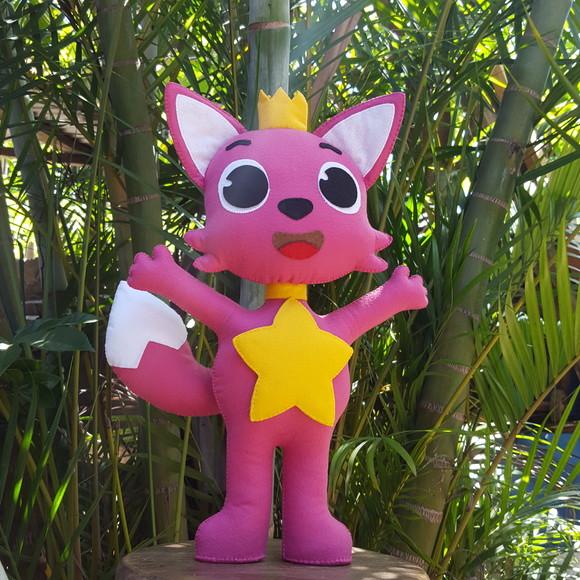 Raposa Pink Fong em Feltro