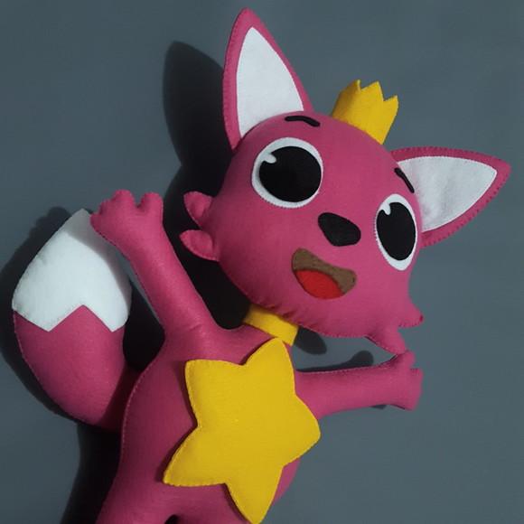 Raposa Pink Fong em Feltro