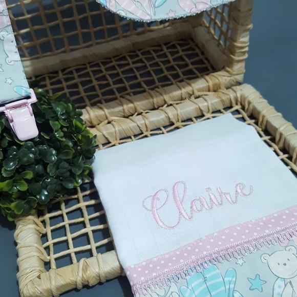 Kit para Bebê com Nome Bordado