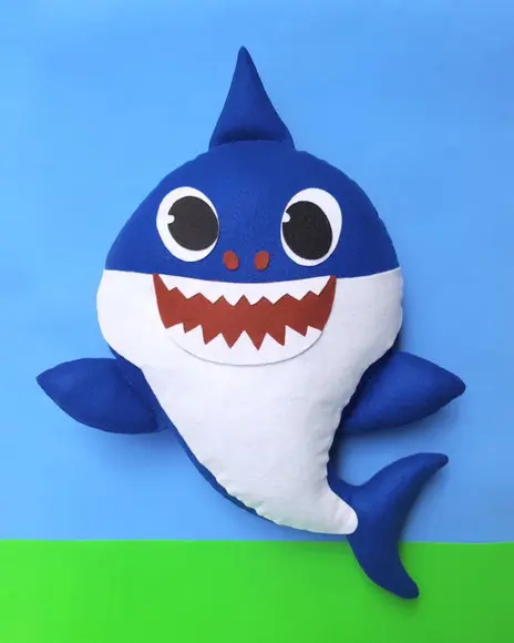 Kit Baby Shark em Feltro - 6 personagens