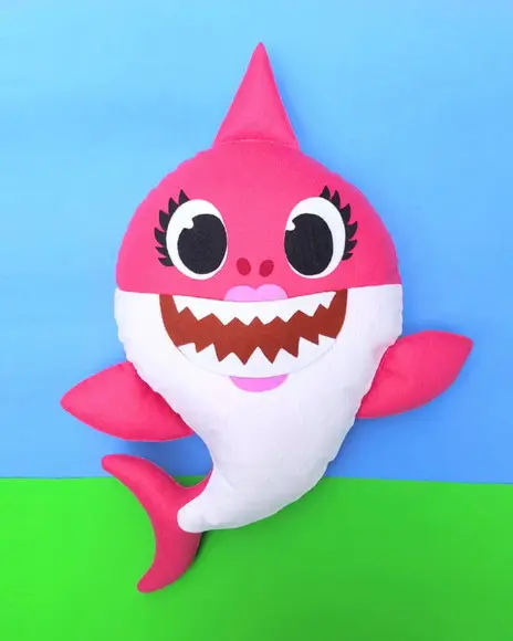Kit Baby Shark em Feltro - 6 personagens