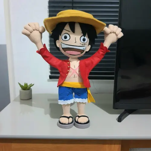 Luffy One Piece em Feltro 35cm