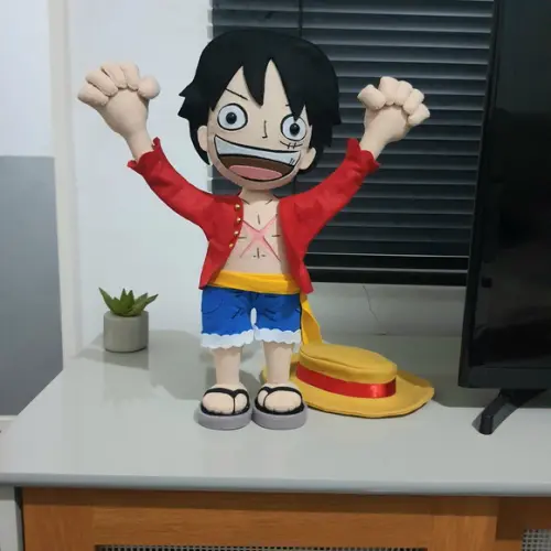 Luffy One Piece em Feltro 35cm