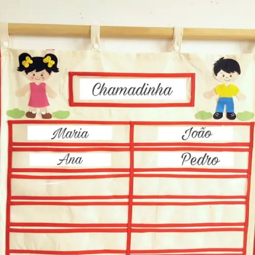 Painel para Chamada Escolar ( 30 Crachás )