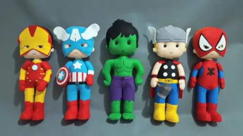 Vingadores Baby em Feltro 5 Personagens