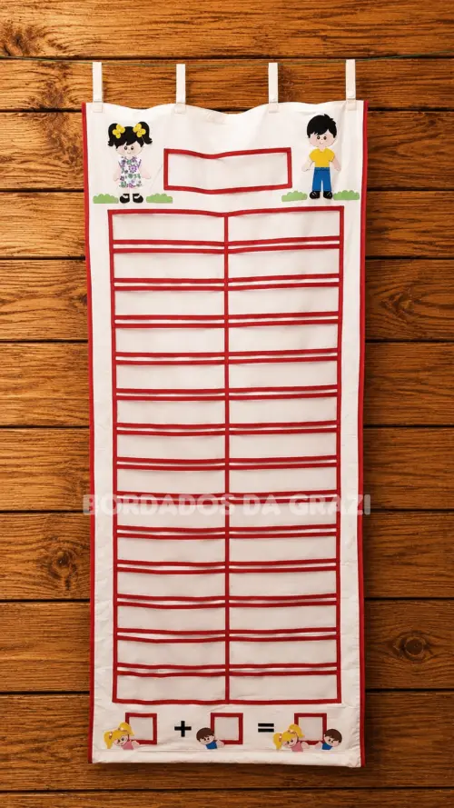Painel para Chamada Escolar ( 30 Crachás )